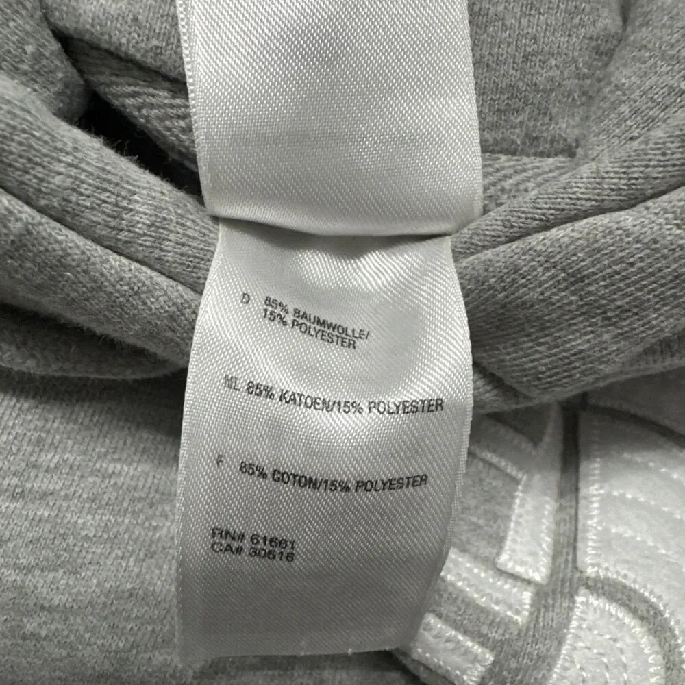 The North Face Hoodie Mens Medium Gray Pullover Sweatshirt Big Logo Grey
